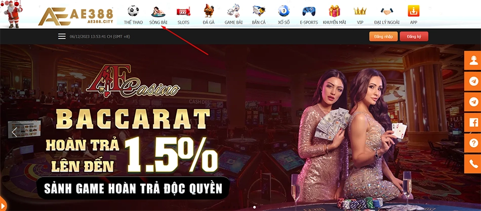 cách hướng dẫn tham gia chơi Live casino AE388