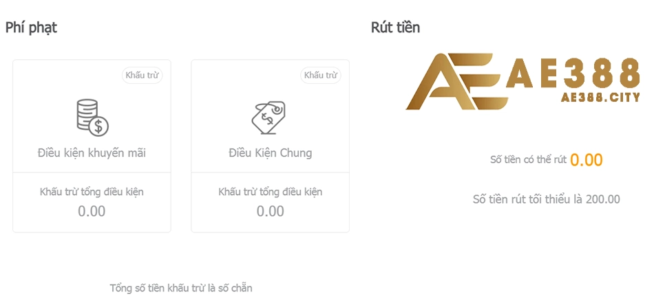 những điều lưu ý khi rút tiền AE388