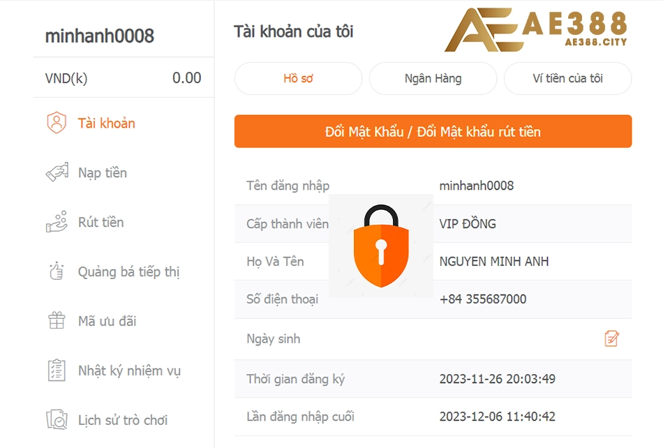 một số trách nhiệm của khách hàng trong bảo mật thông tin ae388